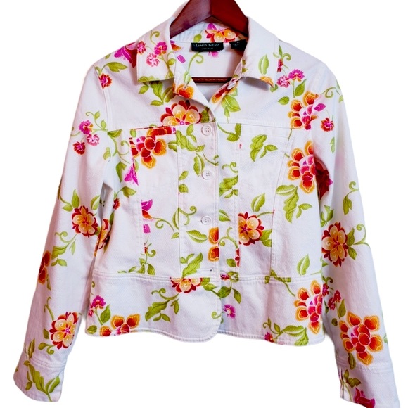 VINTAGE LEMON GRASS STUDIO FLORAL JACKET - Picture 1 of 4
